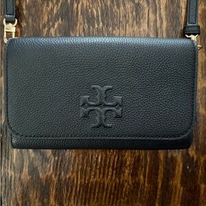 Tory Burch Black Pebbled Leather Crossbody